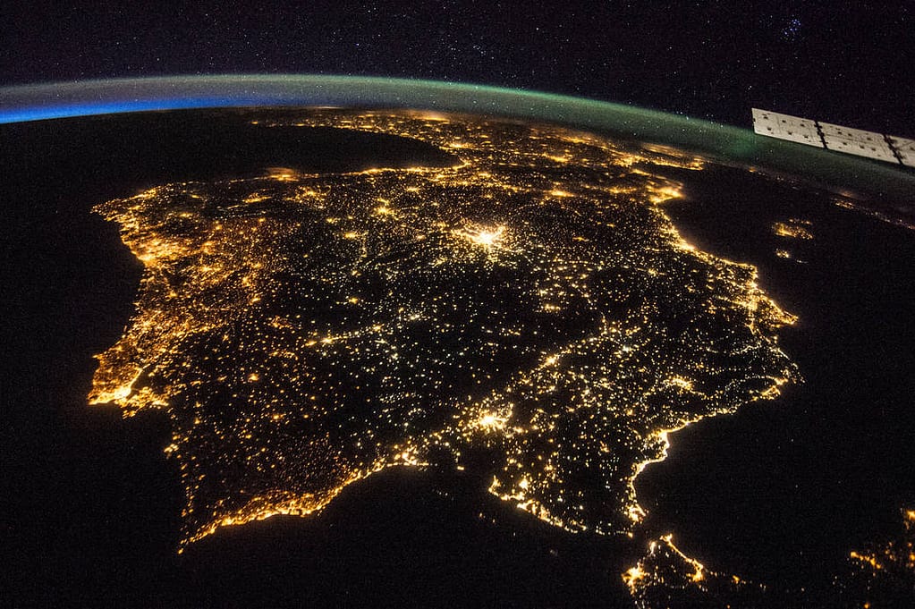 Iberian Peninsula at Night. Credit: NASA