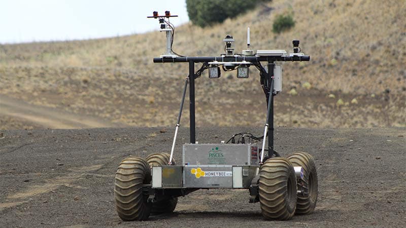 planetary rover at analog test site