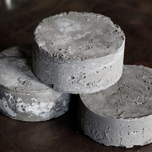 basalt pucks cured without heat