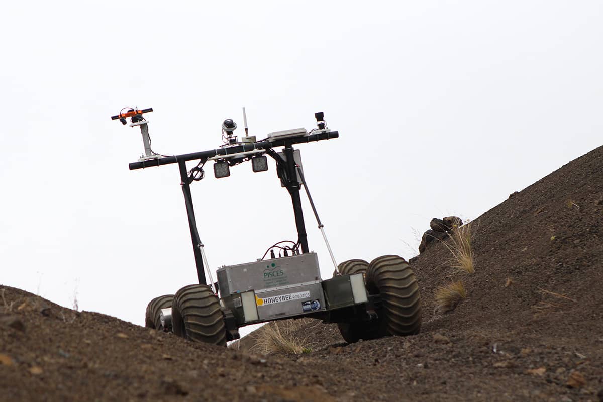 planetary rover on rough terrain